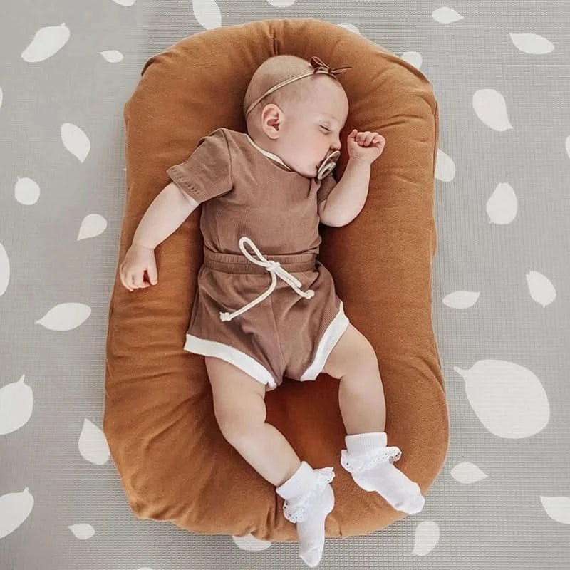 2025 New Style Baby Boy Clothes Sets For Children Kids Girls Clothes Ribbed Solid Cotton Short Sleeve Tee＋Pants Toddler Clothing - M & M Global