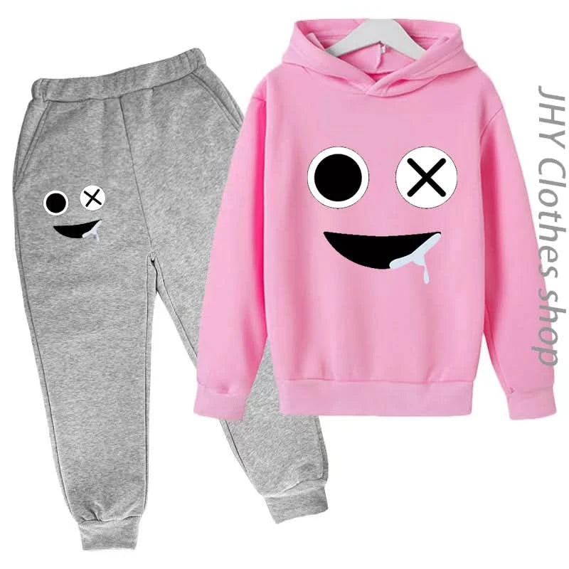 Children Set Boys Girls Kids rain Clothing  Sweatshirt 3-12 Years Toddler Printing Spring Sports game Leisure Time Hoodies - M & M Global