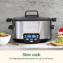 MSC-600 3-In-1 Cook Central 6-Quart Multi-Cooker: Slow Cooker, Brown/Saute, Steamer, Silver - M & M Global