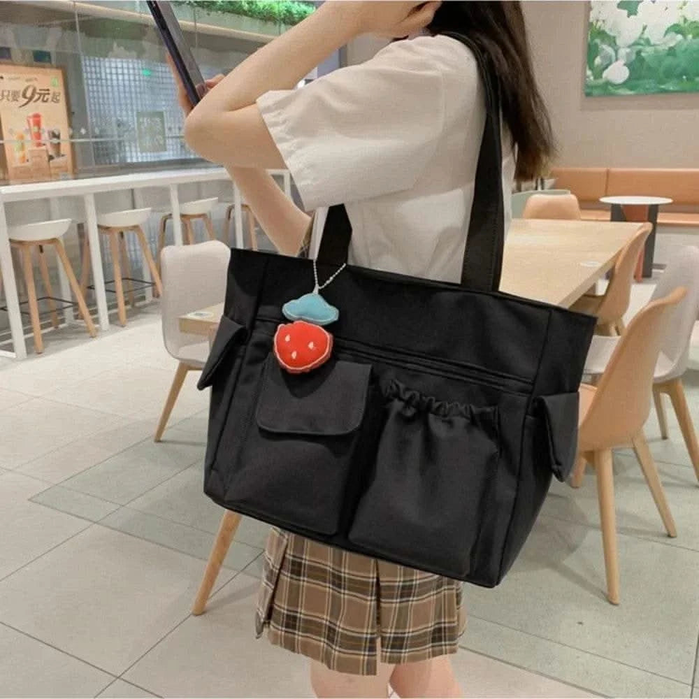 Bag Women Messenger Bag Preppy Student Book Bag Nylon Shoulder Bags Commuter Handbag Women - M & M Global