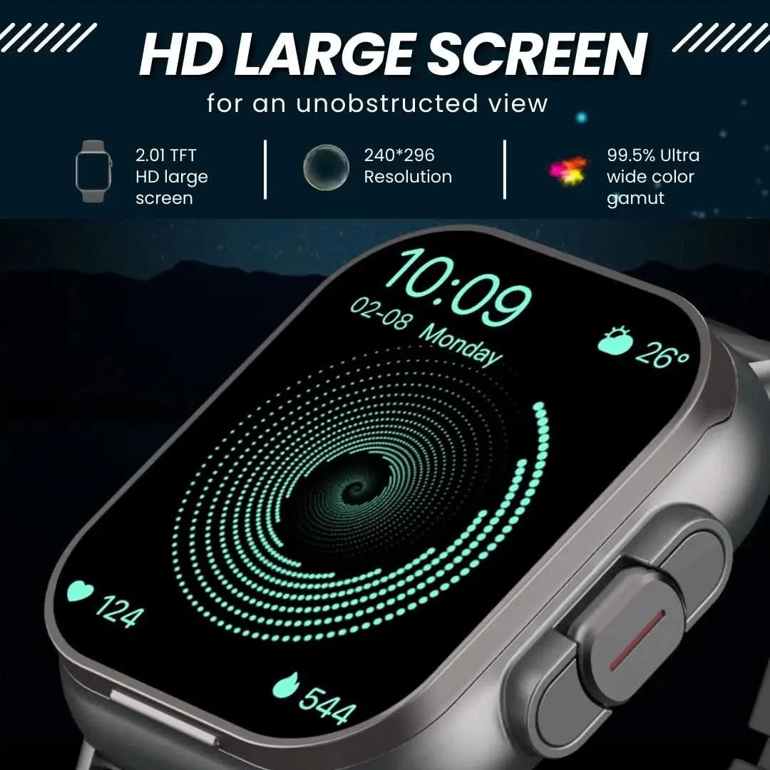 D8 2-In-1 Smartwatch with Headphone 2" Bt Call NFC Sleep Monitor Smart Watch Earbuds Compatible With iPhone Android 2025 - M & M Global