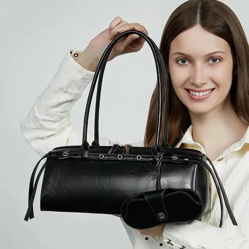 New Women's Rectangle Bag Luxury Designer Shoulder Bags High Quality Cowhide Handbags Fashion Women Baguette Bag 3086 - M & M Global