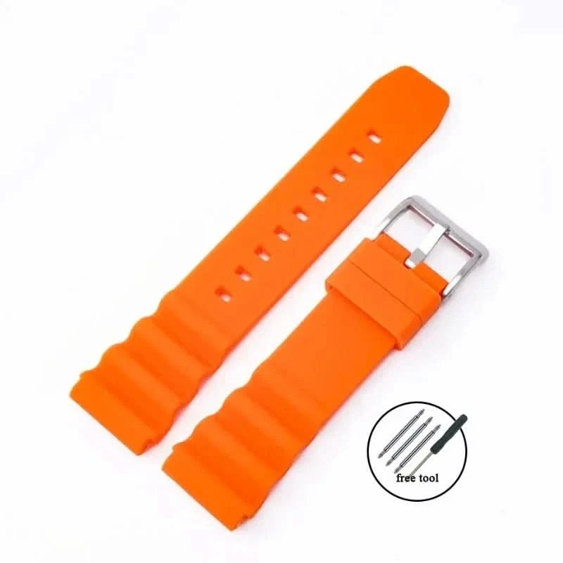 Silicone Watch Band 20mm 22mm For Rolex SUBMARINER Waterproof Diving Bracelet For Citizen For Seiko SKX007 SRP777J1 Sports Strap - M & M Global