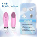 2024 New Rechargeable Sonic Facial Cleansing Brush with Hot and Cool Compress Silicone Face Cleanser for Deep Cleaning - M & M Global