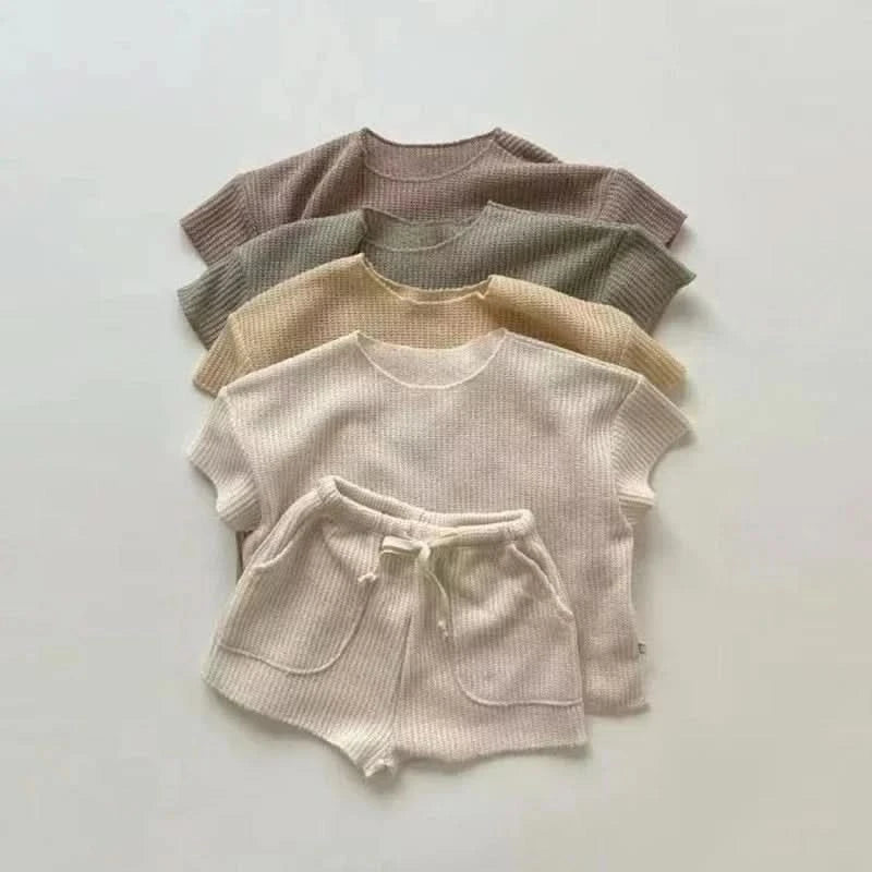 Kids T shirt+Shorts for Newborn Baby Casual Jogger Set 2 Pieces New Children Clothing Set Spring Summer for Toddler Boys&Girls - M & M Global