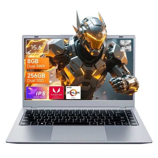 14 Inch Business Laptop Notebook PC CPU AMD3020E 8GB RAM 256GB SSD Storage Windows 11 Fingerprint Recognition Backlit Keyboard