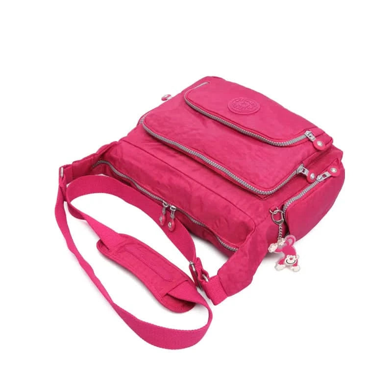 High Quality A4 Men Women Shoulder Messenger Bag Cross Body Large Capacity Purse Waterproof Lightweight Blue Purple Red M1304 - M & M Global