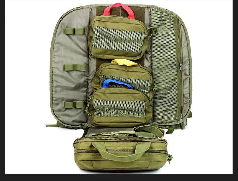 Tactical Outdoor Medical Backpack Large Capacity Camping Mountaineering Backpack Emergency Bag Multi-functional Storage Bag - M & M Global