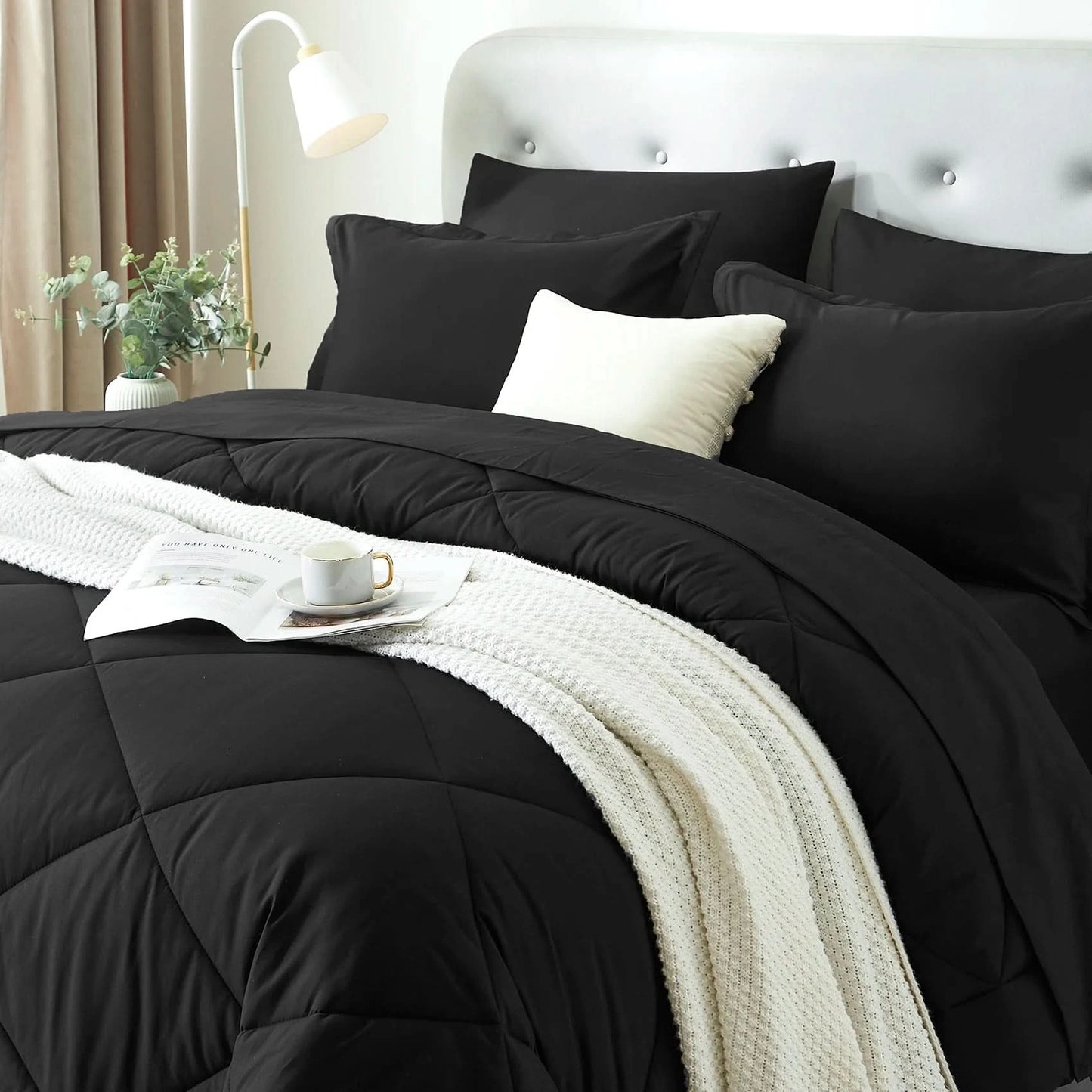 5/7-Piece Comforter Set – Bed in a Bag Bedding Set with Comforter, Sheets, Pillowcases & Pillow Shams – Soft All-Season Bed Set
