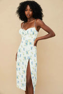 Women Elegant Floral Beach Vacation Bodycon Streetwear Long Dress 2024 Summer Clothes Wholesale Items For Business - M & M Global