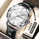 POEDAGAR Top Luxury Watch For Men Military Waterproof Luminous Date Week Man Wristwatch Leather Men's Quartz Watches Sport Reloj - M & M Global
