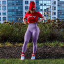 Women Butt Lifting Yoga Leggings Elastic Workout High Waist Tummy Control Ruched Booty Pants Seamless Gym Compression Tights