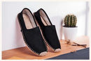 Women Sewing Flax Shoes Slip on Loafers Casual Shoes Man Espadrilles Hemp Canvas Flat Shoes Plus Size Fisherman Driving Footwear - M & M Global