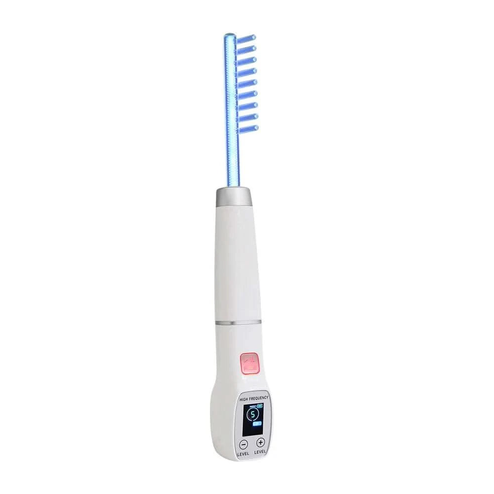 Blue High Frequency Facial Machine Screen Display Neon Electro Therapy Wand Glass Tube Anti Acne Spot Remove Skin Care Device - M & M Global