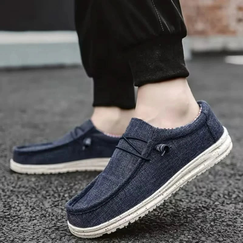 Men's Casual Shoes Lightweight Loafers Soft man Canvas Shoes Vulcanized Shoes for men Driving Flat Shoe Slip-on Outdoor Sneakers - M & M Global