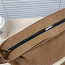Vintage Canvas Messenger Bag, Retro Large Capacity Shoulder Bag, Women's Casual Handbag & Tote Hobo Purse - M & M Global