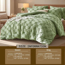 Solid color tufted bedding set, microfiber is lightweight and breathable, machine washable, queen/king size, all seasons