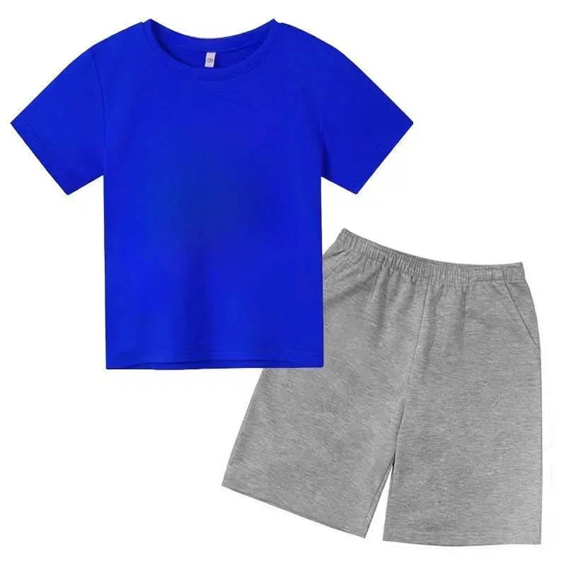 Hot Sales Summer Slam Dunk Master Pattern Print Children Short Sleeve T-shirt+Shorts 2pcs Set Kids Boy Girl Fashion Sportsuit - M & M Global
