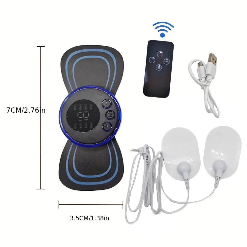 8 Modes Rechargeable Neck Massager with Remote Control EMS Low Frequency Pulse Massager For Muscle Relaxation Relief The Pain - M & M Global