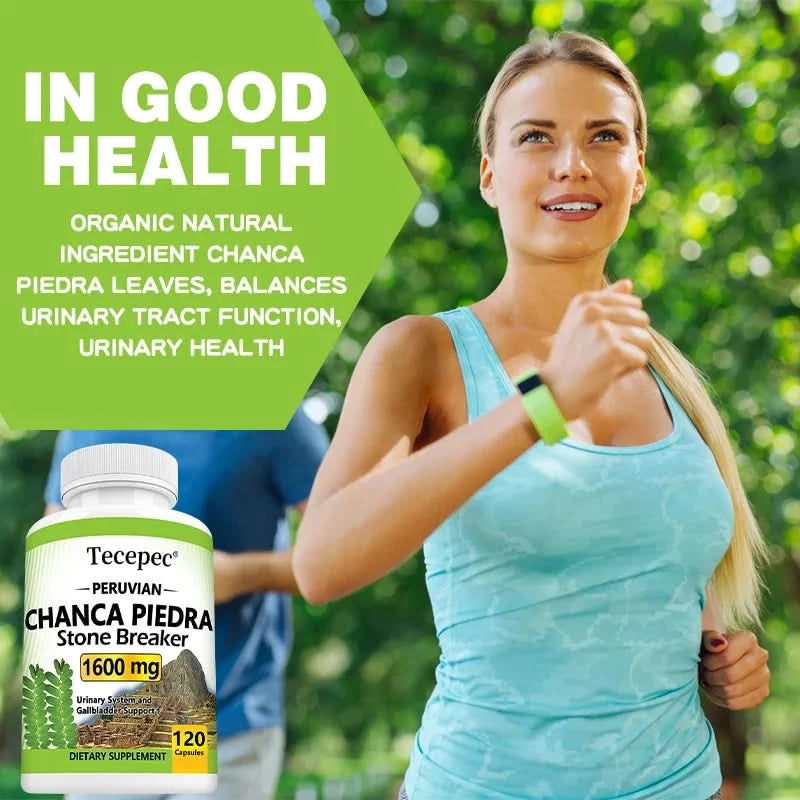 Tecepec Chanca Piedra Supplement 1600 Mg – Balances Urinary and Gallbladder Health, Promotes Cleansing, Detoxification, Non-GMO - M & M Global