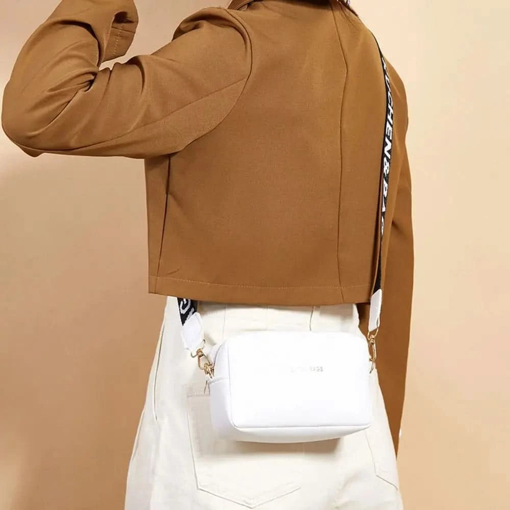 Women Handbag and Purse Simple Designer Fashion Casual Messenger Bag Wide Strap Shoulder Bag Female Small Phone Crossbody Bag - M & M Global