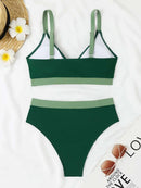 2025 Strappy Bikini High Waist Swimsuit Women Sexy Solid Swimwear Female Bathers Swimming Bathing Swimming Swim Suit Beachwear - M & M Global