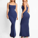 Slim Black Knitted LONG Dress Summer Solid Women Dress Ultimate Waist To Hip Ratio Sling Dress blue sexy pink casual outfit - M & M Global