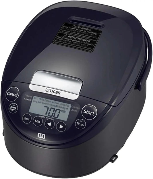 JPW-H10U Induction Heating Rice Cooker and Warmer with 14 Menu Presets and LCD Display (5.5-Cup, Mauve Black) - M & M Global