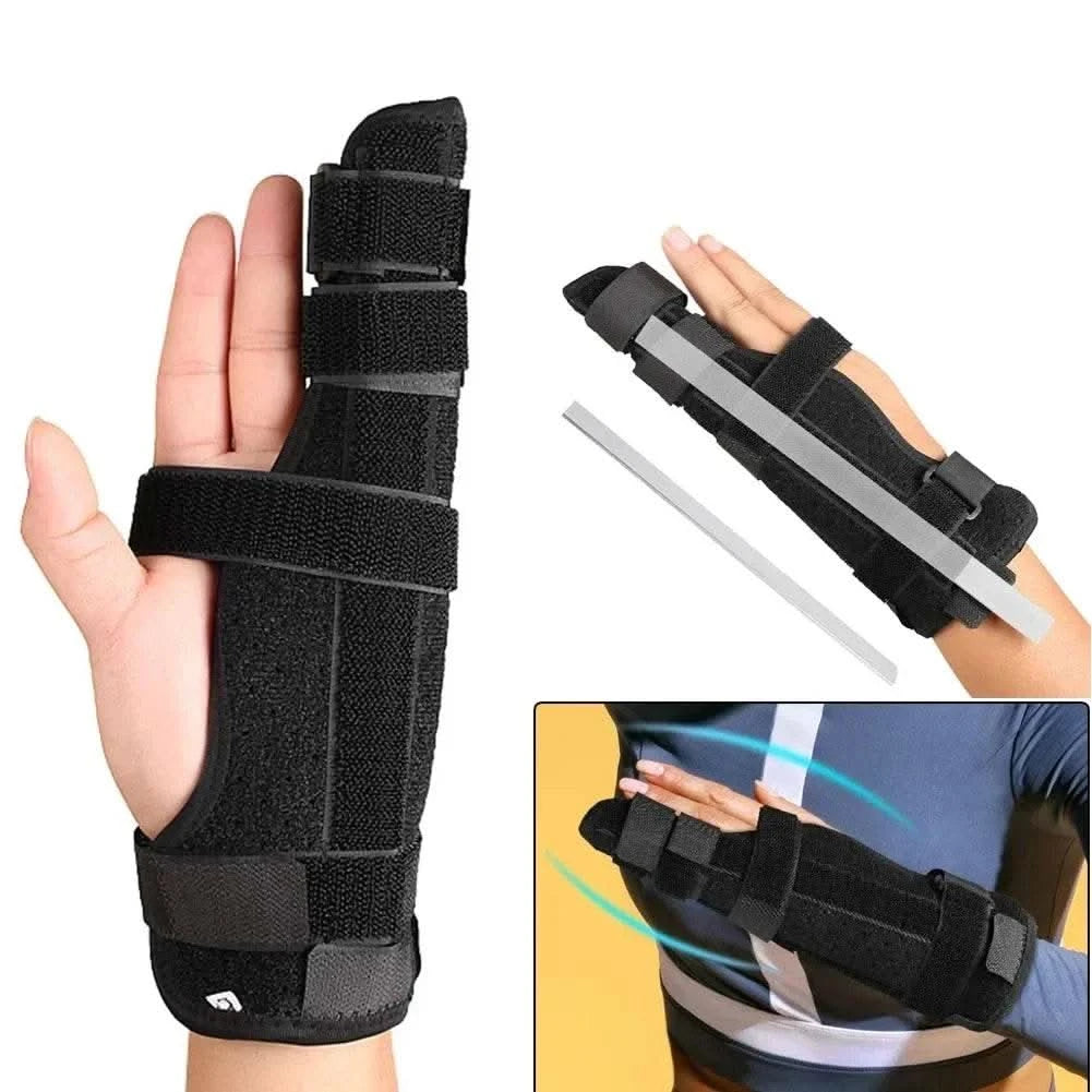 Adjustable Compression Finger Holder Protector Brace Sports Wrist Thumbs Hands Arthritis Splint Support Protective Guard - M & M Global