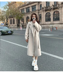 Plus Size Trendy Korean Style Woolen Coat Women's Loose Midi Student Style Jacket Autumn Winter New Arrival Small Size Outerwear