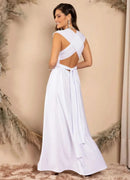 Sexy Women Multiway Wrap Convertible Boho Maxi Club Red Dress Bandage Long Dress Party Bridesmaids Infinity Robe Longue Femme - M & M Global
