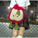 Anime Love and Deepspace Caleb Cosplay Fluffy Apple Drawstring Backpack Cartoon Shoulders Bag Large Capacity Knapsack Xmas Gift - M & M Global
