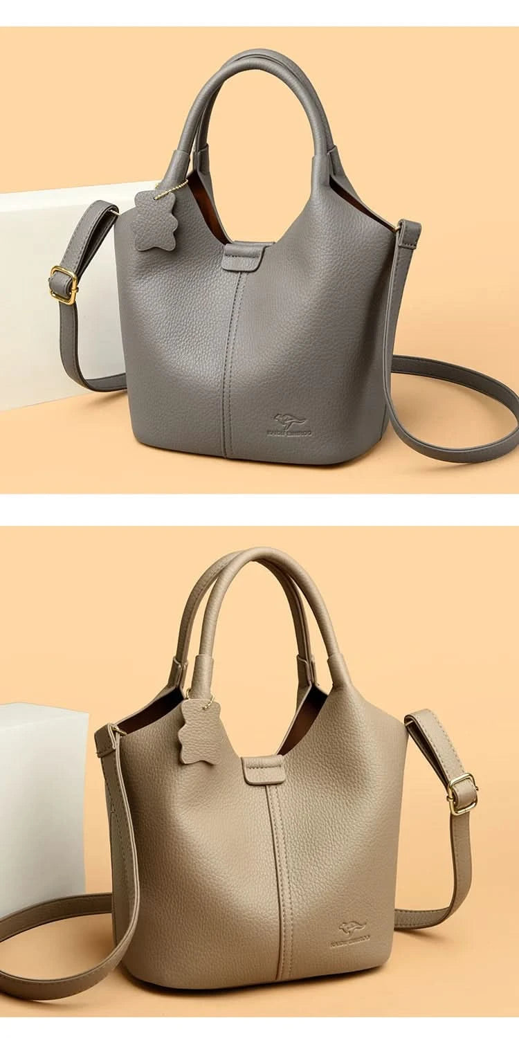 Soft Leather Handbags for Women Vintage Shoulder Bag Luxury Designer Ladies Large Capacity Bags Sac A Main - M & M Global