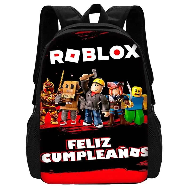 Child School Game R-RobloxS Backpack with Lunch Bags ,Pencil Bags ,School Bags for Boys Girls Best Gift - M & M Global
