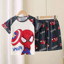 Lightweight Short Sleeve Pajama Set for Children Comfortable and Breathable Summer Homewear for Boys and Girls Daily Use - M & M Global