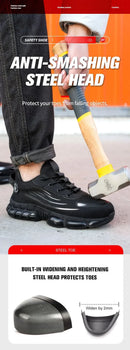 Lace-up breathable soft sole comfortable anti-smash anti-puncture men's casual labour insurance shoes