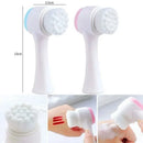 3D Bilateral Silicone Facial Cleanser Manual Massage Facial Brush Soft Bristles Silicone Double-Sided Face Brush Cleaning Tools - M & M Global