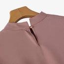 ZANZEA Women Elegant Party Blouse Vintage Mesh Ruffle 3/4 Sleeve Tops 2024 Autumn Stand Collar Shirts Korean Version Loose Tunic