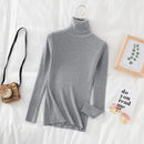 2025 Women Turtleneck Sweater Knitted Soft Pullovers Cashmere Jumpers Basic Solid Soft Sweaters Women Autumn Winter Casual Top