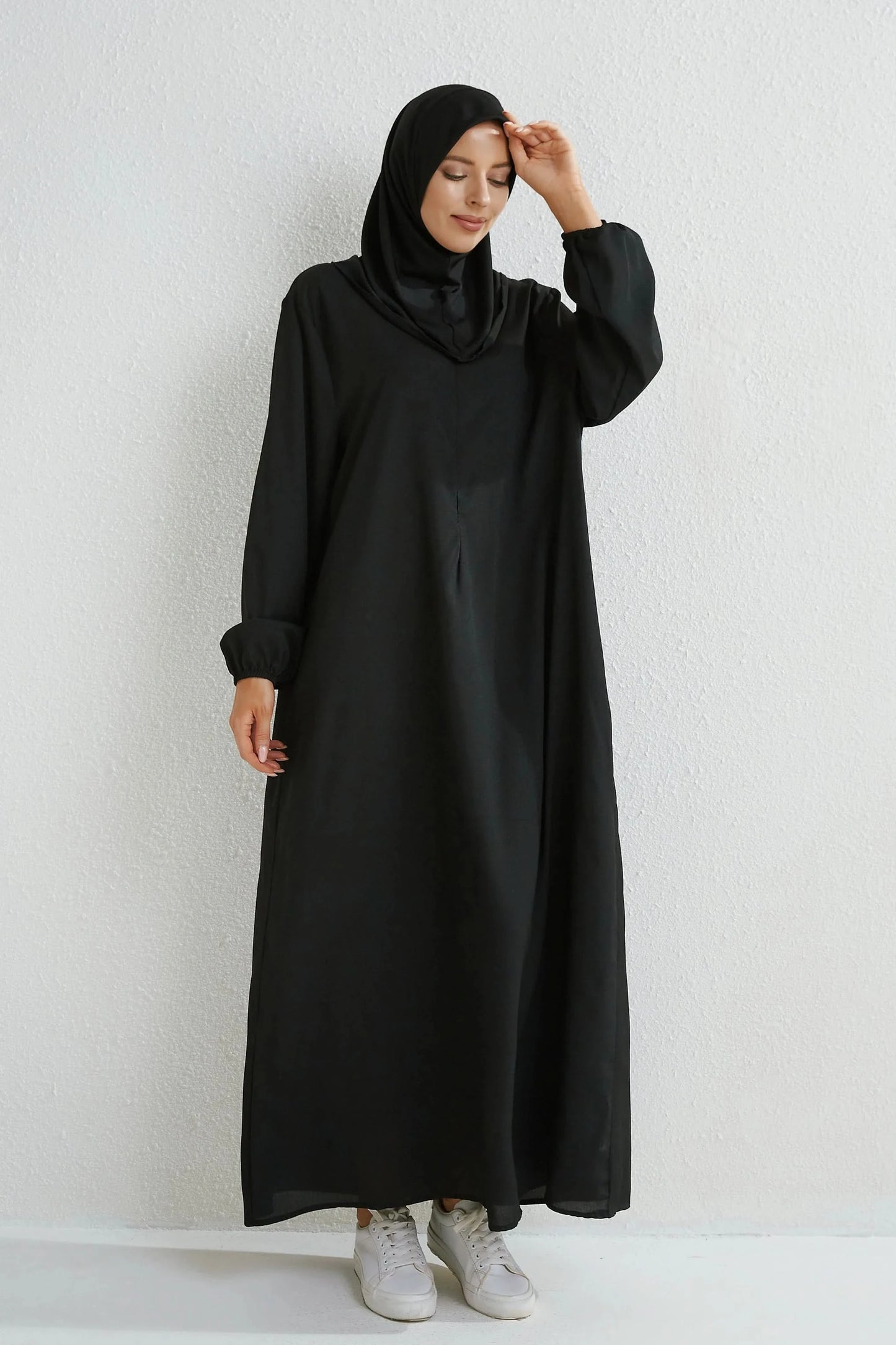 Muslim Dresses Women Maxi Dresses Mujer Vestidoes Female Loose Dresses Full Sleeve Printed Floral Casual Robe Long Dress - M & M Global