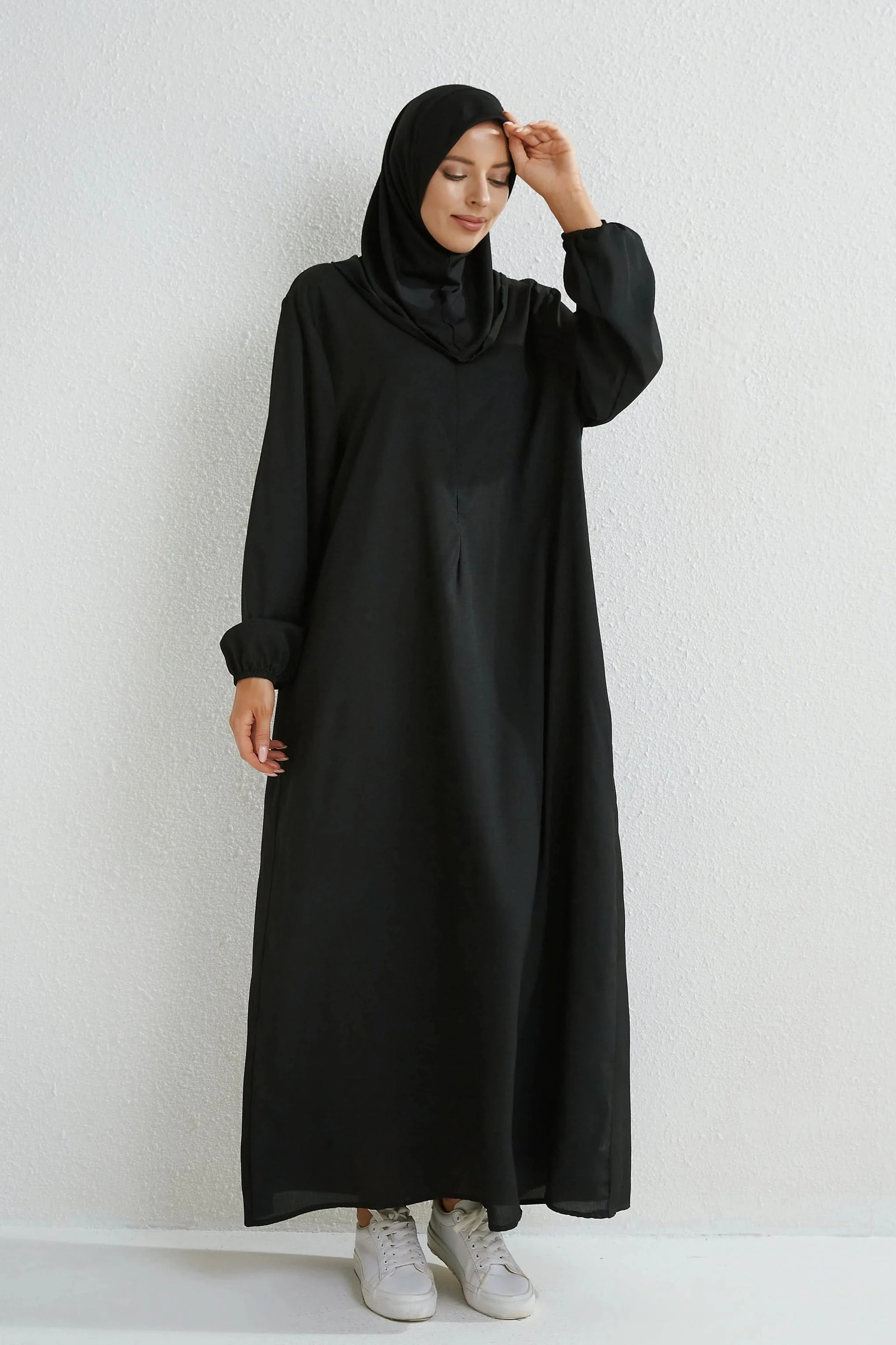 Muslim Dresses Women Maxi Dresses Mujer Vestidoes Female Loose Dresses Full Sleeve Printed Floral Casual Robe Long Dress - M & M Global