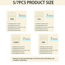 Printing Comforter Set-7 Pieces in a Bag, Bedding Sets with Comforters,Flat Sheets, Fitted Sheet,2 Pillowcases & 2 PillowShams