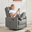 JHK Rotating Living Room Sofa Recliner With Oversized Foot Swivel Rocking Rocker Recliner Glider Nursery Sofas for BedRoom