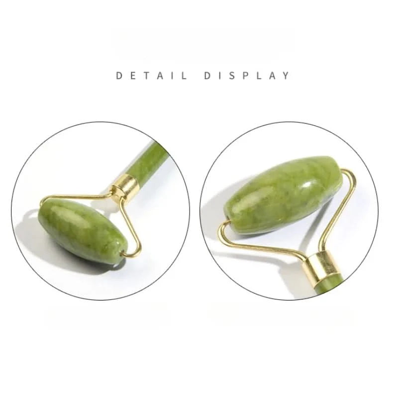 Jade Massagers For Face Body Gua Sha Scraper Beauty Facial Roller Set Natural Gouache Stone Massage Slimming Skin Care Lift box - M & M Global