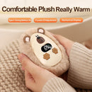 Plush Rechargeable Hand Warmer, 3-Temp & Long-Lasting Portable Warmer for Winter, Mini Smart Heating Pad Gift