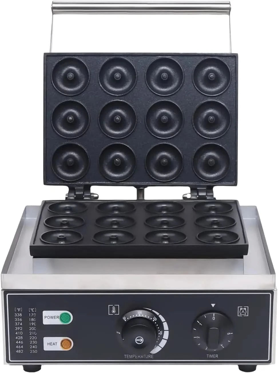 Commercial Donut Pancakes Maker Machine Non Stick Surface Double Sided Heating Two Knobs Versatility Control Temperature Time In - M & M Global