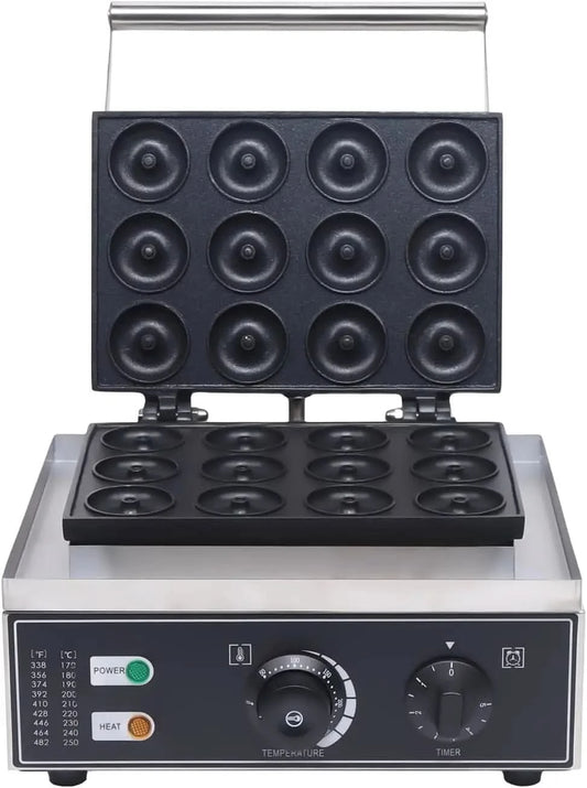 Commercial Donut Pancakes Maker Machine Non Stick Surface Double Sided Heating Two Knobs Versatility Control Temperature Time In - M & M Global