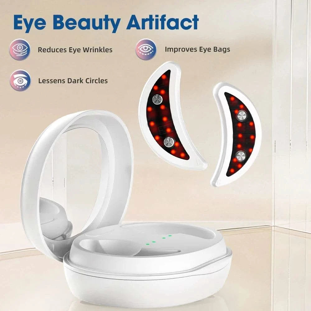 660nm Red Light Eye Massager with EMS Anti-Aging Eye Care Device Reduce Bags & Dark Circles Portable Eye Rejuvenation Pads - M & M Global