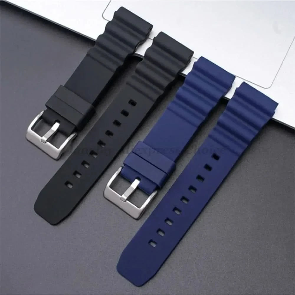 Silicone Watch Band 20mm 22mm For Rolex SUBMARINER Waterproof Diving Bracelet For Citizen For Seiko SKX007 SRP777J1 Sports Strap - M & M Global