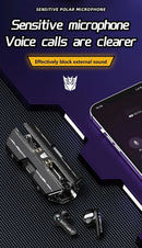 Ship From US Transformers TF-T01 Gaming Earphones Bluetooth 5.4 ENC Noise Reduction Headphones HD Call Music Earbuds Bumble Bee